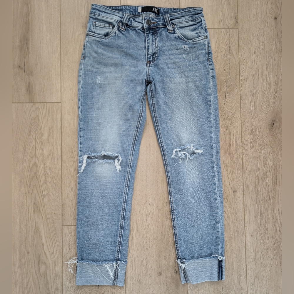 KUT From The Cloth Catherine Boyfriend Cropped Jeans | Mid Rise Size 2